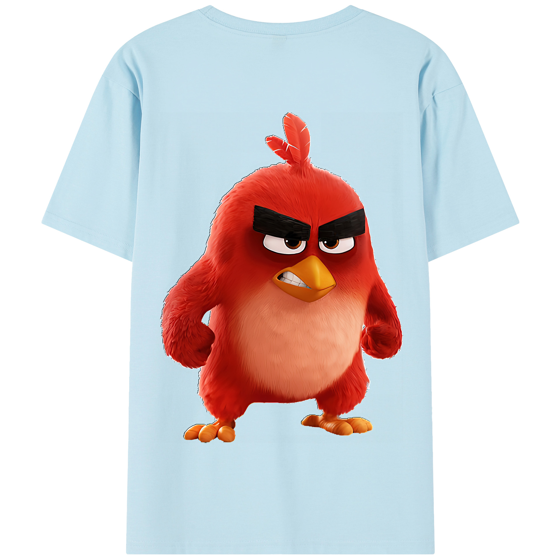 （画像用） Angry Birds アングリーバード 綿100％半袖Tシャツ（背面プリント）